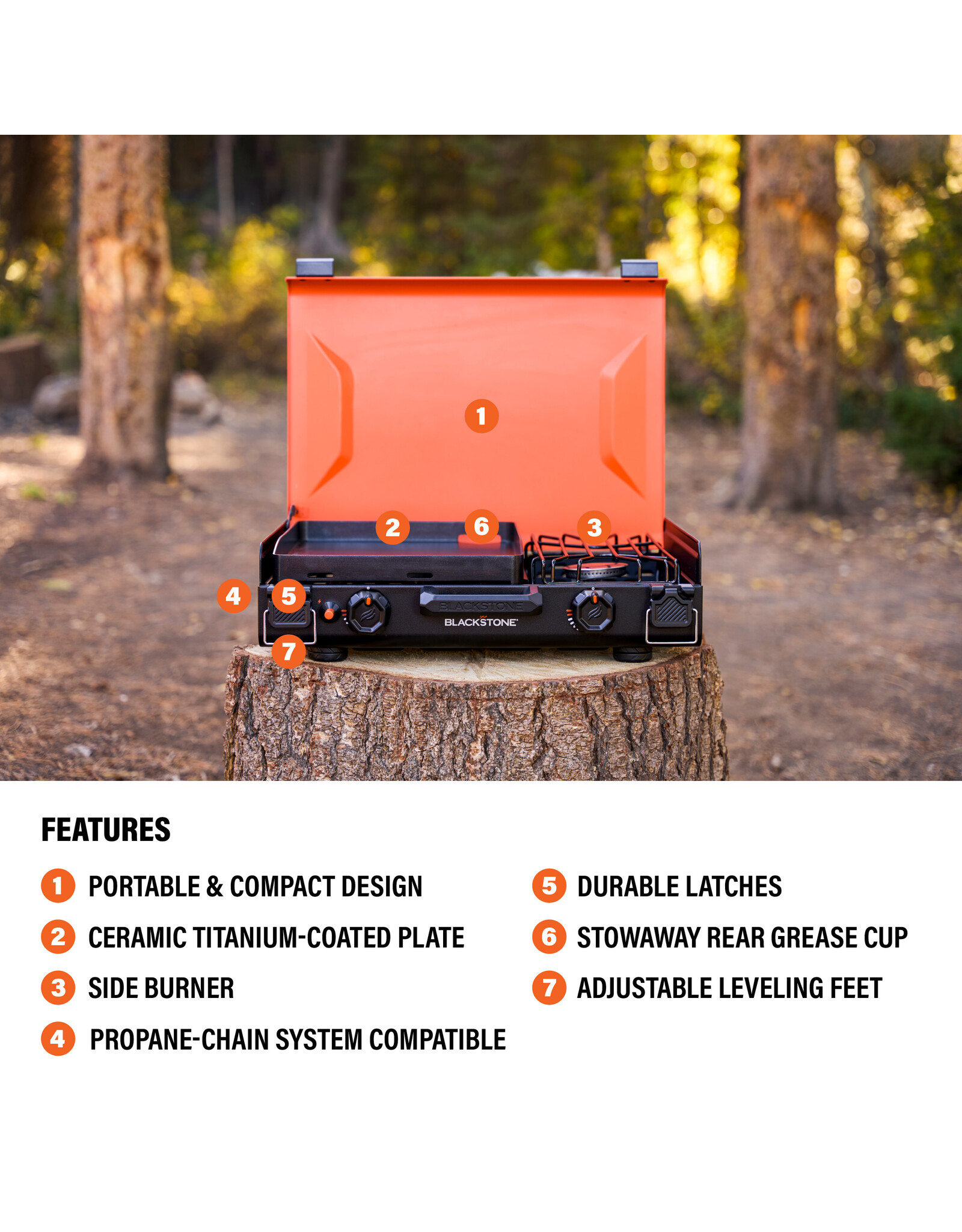 Blackstone Blackstone OTG 14in Camp Griddle with Side Burner - 2364