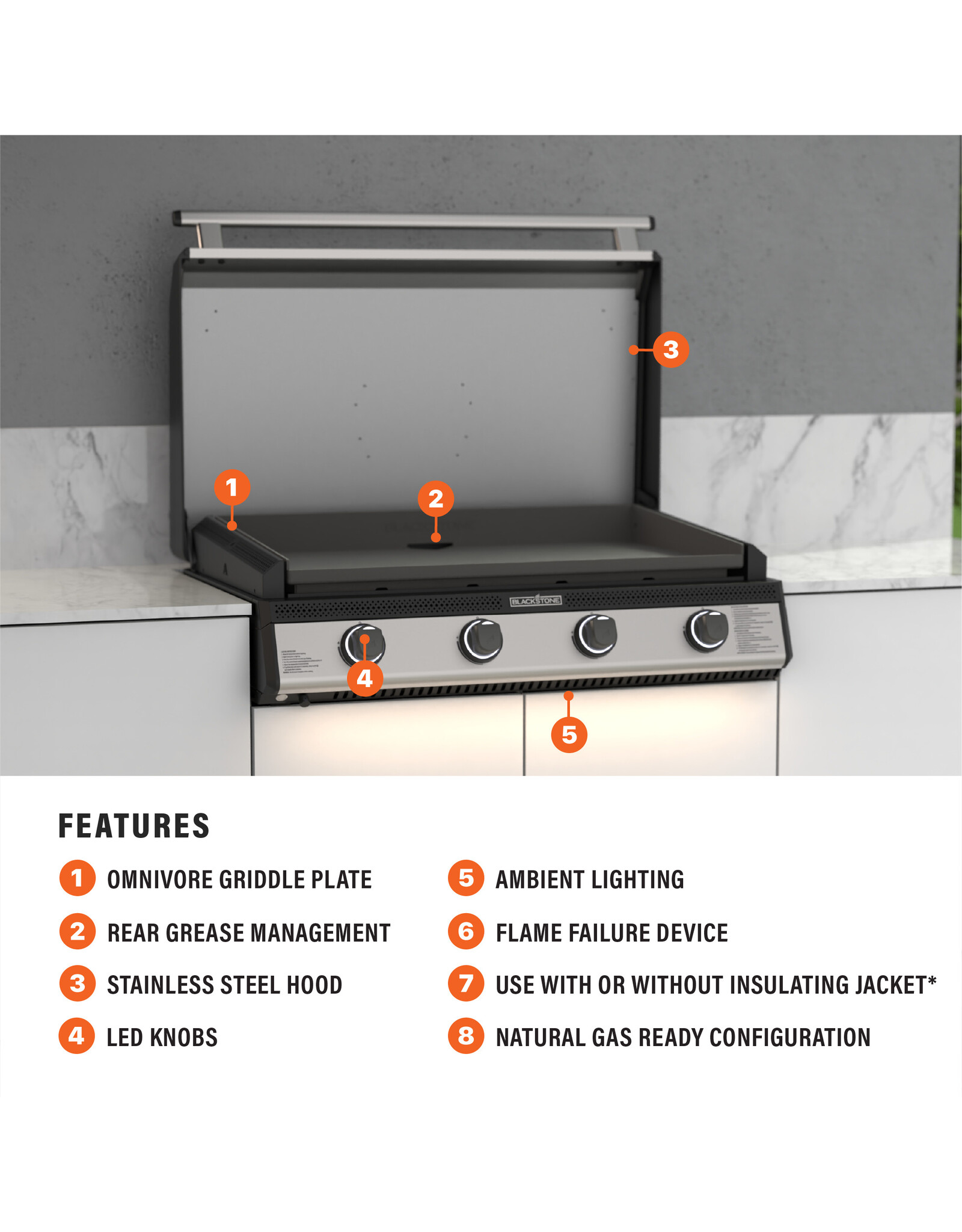 Blackstone Blackstone Select 36in Drop-in Griddle-NG - 6336NG