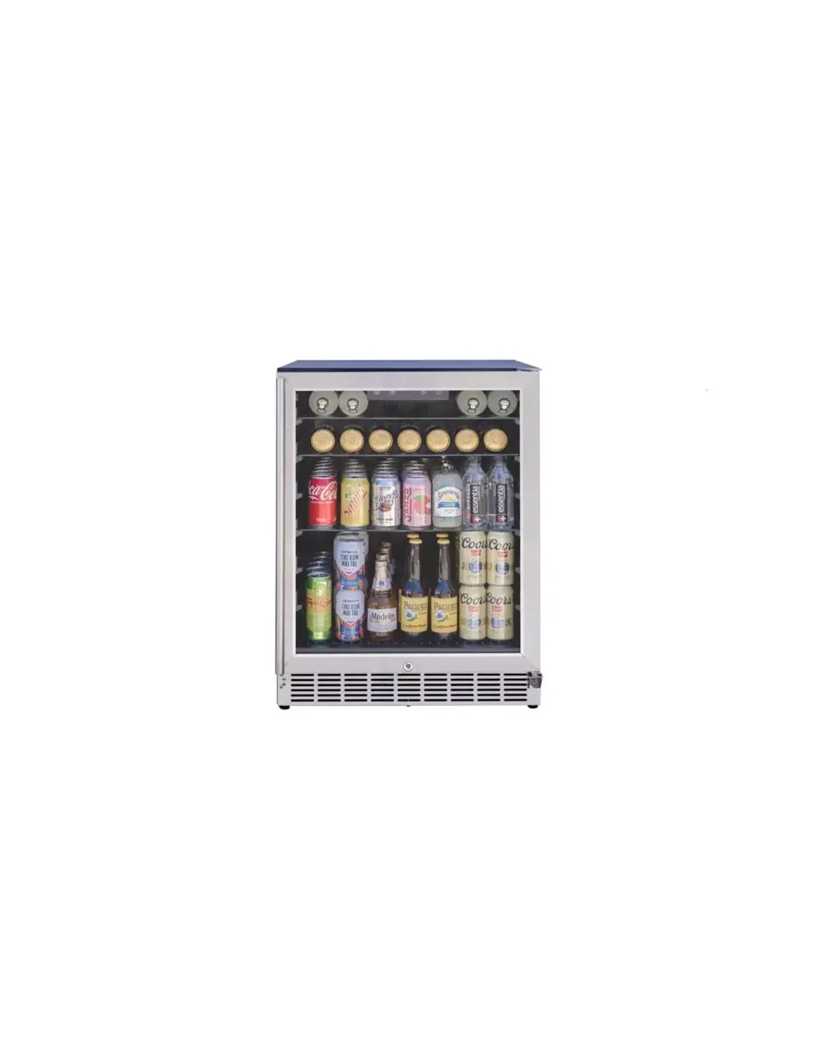 TrueFlame TrueFlame 24" Outdoor Rated Refrigerator with Glass Door and Glass Shelves (5c) - AMD-RFR-24G