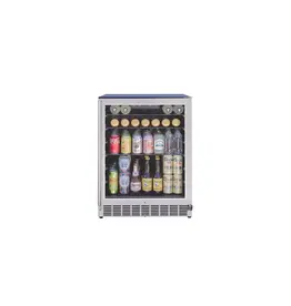 TrueFlame TrueFlame 24" Outdoor Rated Refrigerator with Glass Door and Glass Shelves (5c) - AMD-RFR-24G