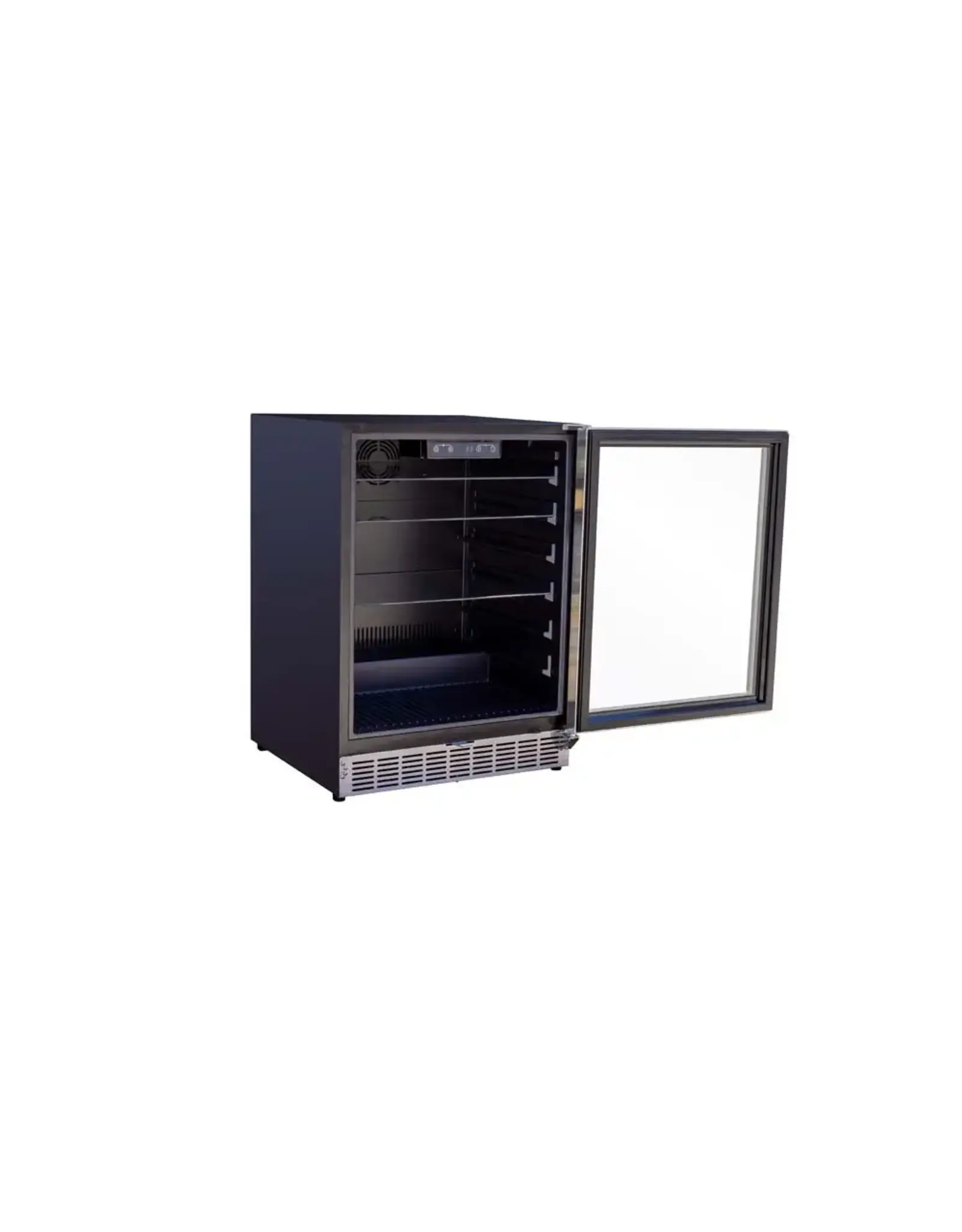 TrueFlame TrueFlame 24" Outdoor Rated Refrigerator with Glass Door and Glass Shelves (5c) - AMD-RFR-24G