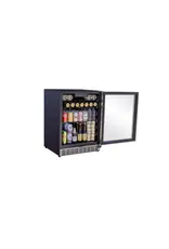 TrueFlame TrueFlame 24" Outdoor Rated Refrigerator with Glass Door and Glass Shelves (5c) - AMD-RFR-24G