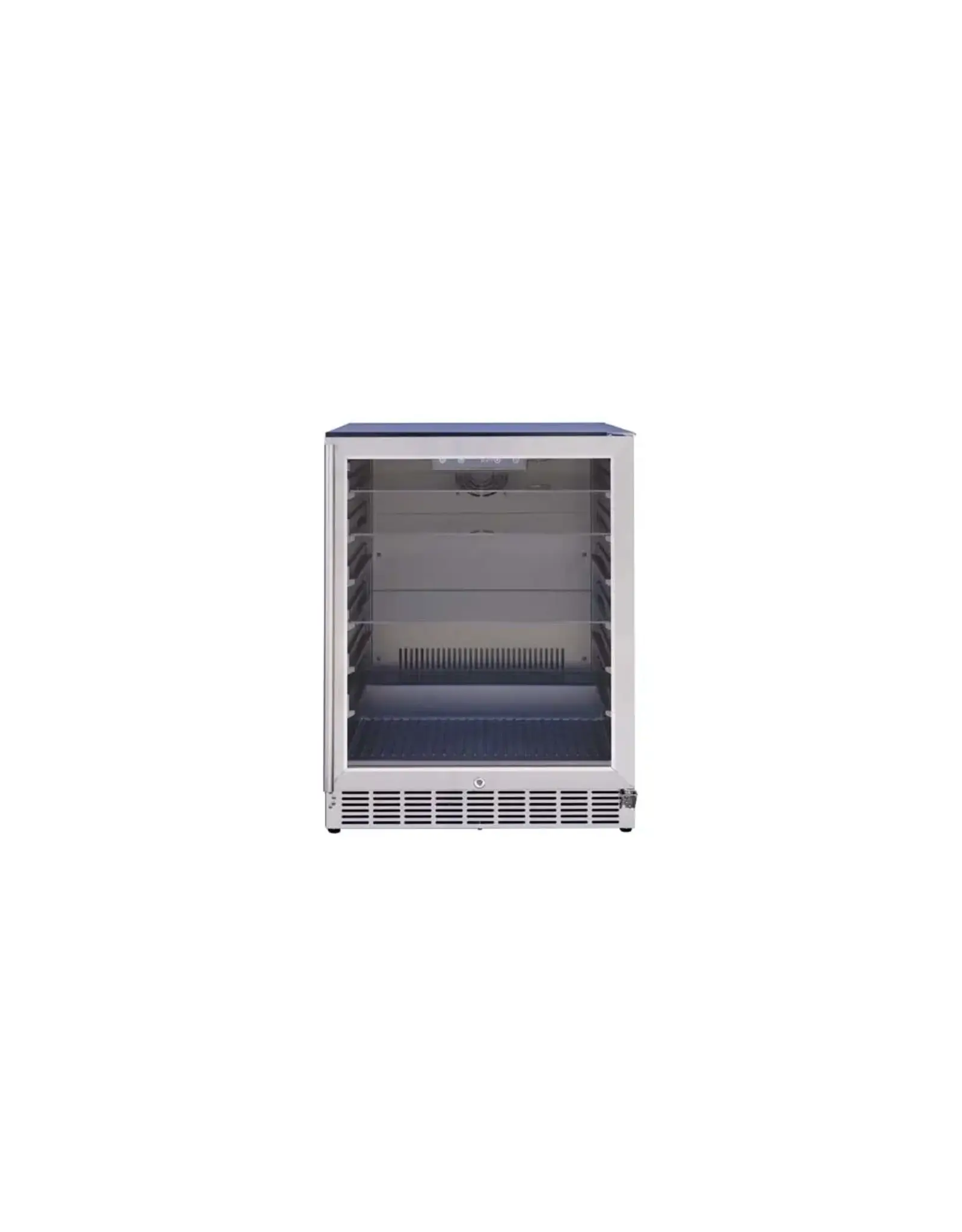 TrueFlame TrueFlame 24" Outdoor Rated Refrigerator with Glass Door and Glass Shelves (5c) - AMD-RFR-24G
