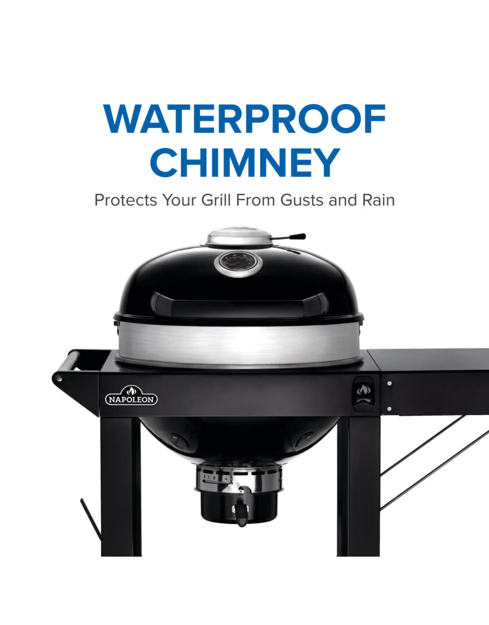 Napoleon Napoleon PRO22 Charcoal Kettle Grill, Black with Cart - PRO22K-CART-3