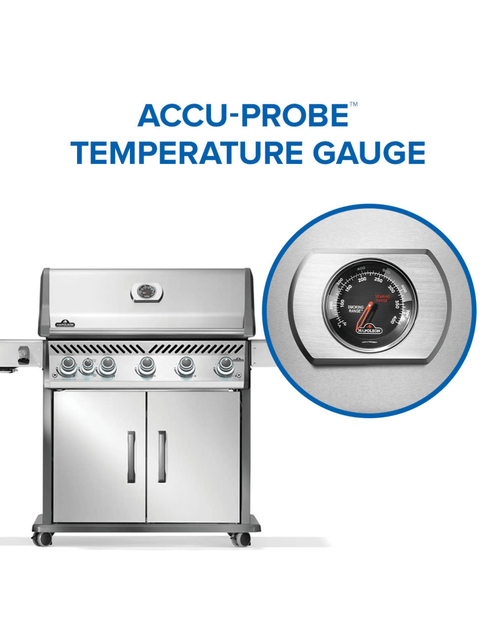 Napoleon Napoleon Rogue® PRO 625 Propane Gas Grill with Infrared Side Burner, Stainless Steel - RP625SIBPSS-2