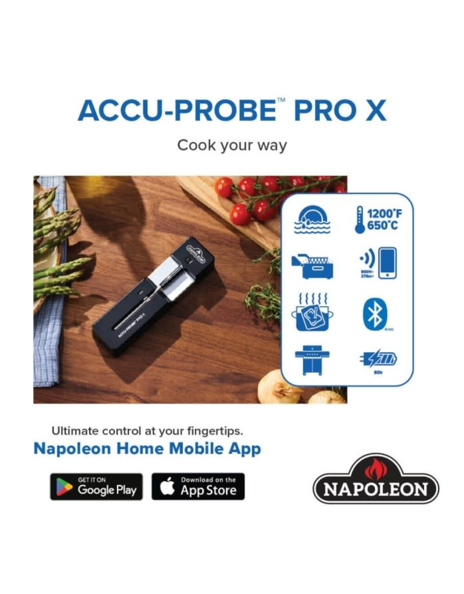 Napoleon Napoleon ACCU-PROBE™ PRO X: Wireless Bluetooth® Smart Thermometer - 70130