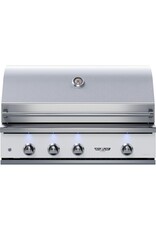 Delta Heat Delta Heat 38-Inch 3-Burner Built-In Propane Grill w/ Rotisserie - White Control Panel - DHBQ38R-WL