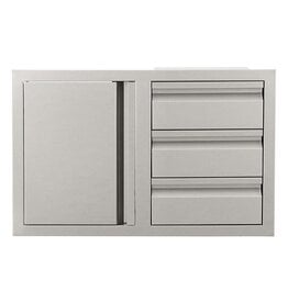 Renaissance Cooking Systems Renaissance Valiant Triple Drawer & Door Combo - Soft Close - Left Swing - VDC2SCL