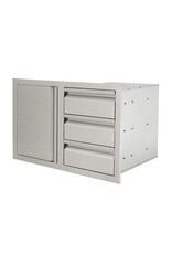 Renaissance Cooking Systems Renaissance Valiant Triple Drawer & Door Combo - Soft Close - Left Swing - VDC2SCL