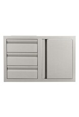 Renaissance Cooking Systems Renaissance Valiant Triple Drawer & Door Combo - Soft Close - Specify left or right swing - VDC2SCR