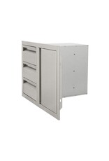 Renaissance Cooking Systems Renaissance Valiant Triple Drawer & Door Combo - Soft Close - Specify left or right swing - VDC2SCR
