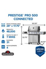 Napoleon Napoleon Prestige® PRO 500 Propane Gas Grill with Smart Technology - PRO500VXRSIBPSS
