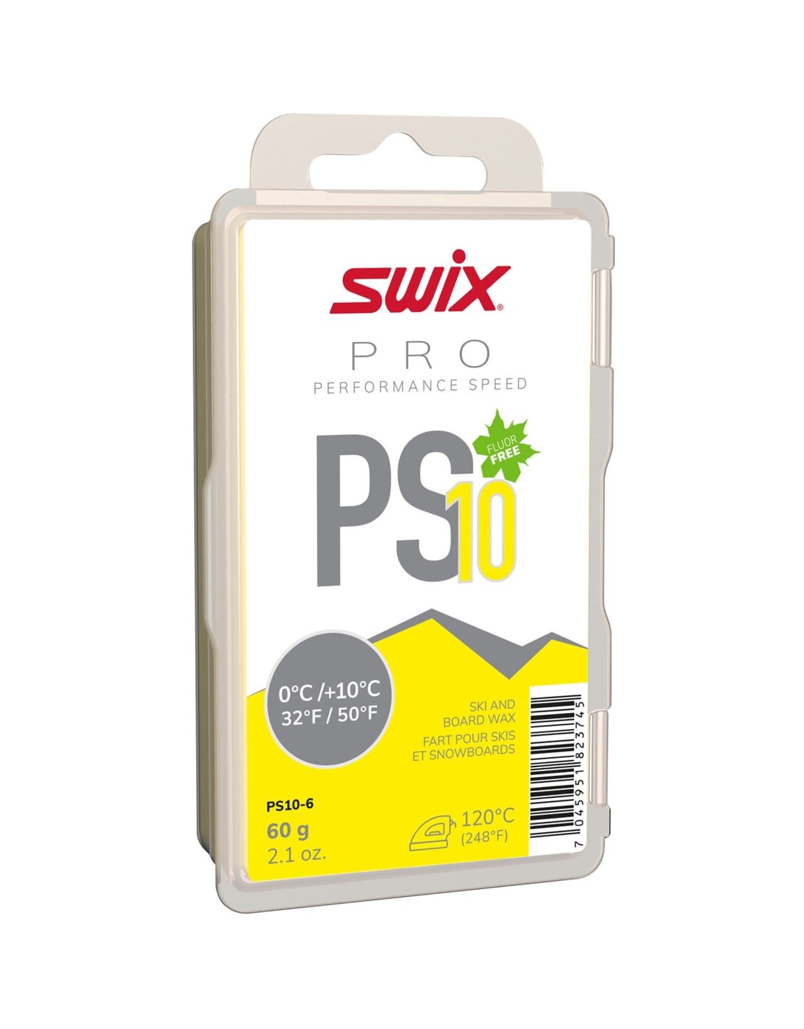 Swix WAX SWIX PS10 Yellow, 0C/+10C, 60g