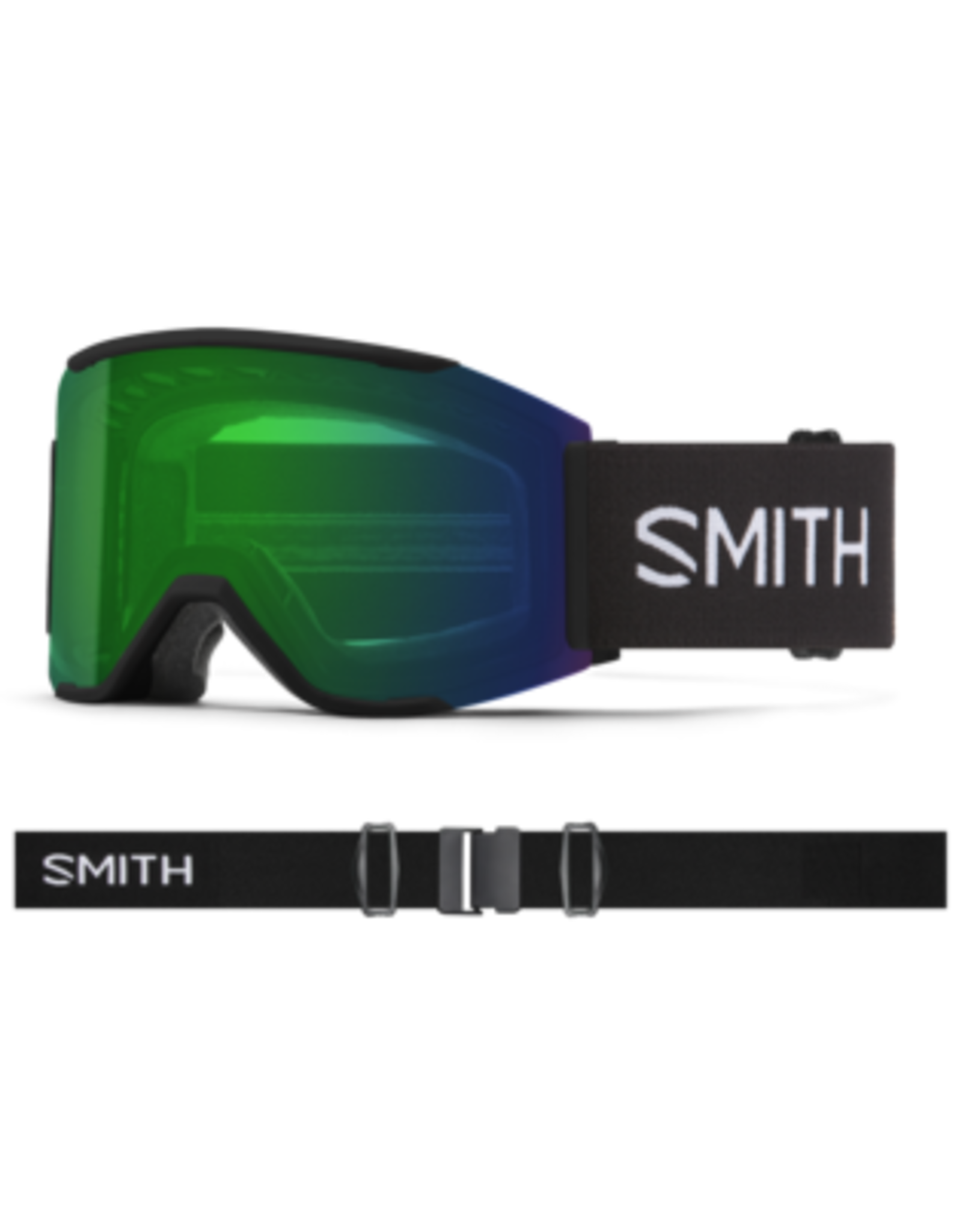 Smith Optics GOGGLE SMITH SQUAD MAG BLACK ChromaPop Green Mirror