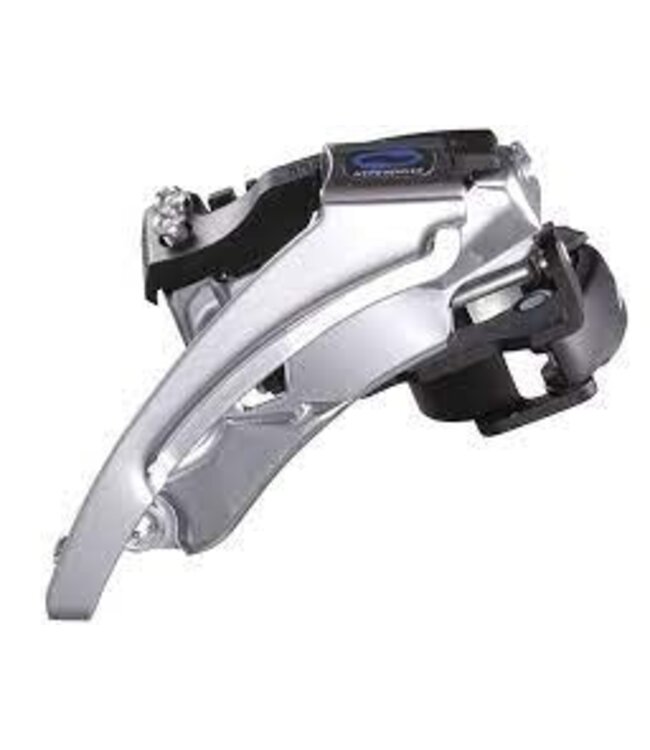 Shimano FRONT DERAILLEUR SHIMANO, FD-M2000, ALTUS, TOP-SWING DUAL-PULL, FOR 3X9, BAND TYPE 34.9MM(W/31.8 & 28.6MM ADPT), FOR 40T TOP, CS-ANGLE:63-66, CL:50MM