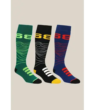 686 SKI SOCK 3 PACK 686 TOPO BOARD/SKI PERFORM