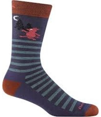 Darn Tough Socks SOCKS DARN TOUGH WILD LIFE CREW LIGHTWEIGHT WITH CUSHION MEN BLACKBERRY LARGE