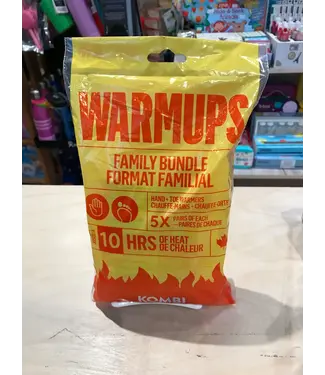 KOMBI KOMBI FAMILY PACK WARMERS - 5 PAIR HANDS, 5 PAIRS TOES-STANDARD