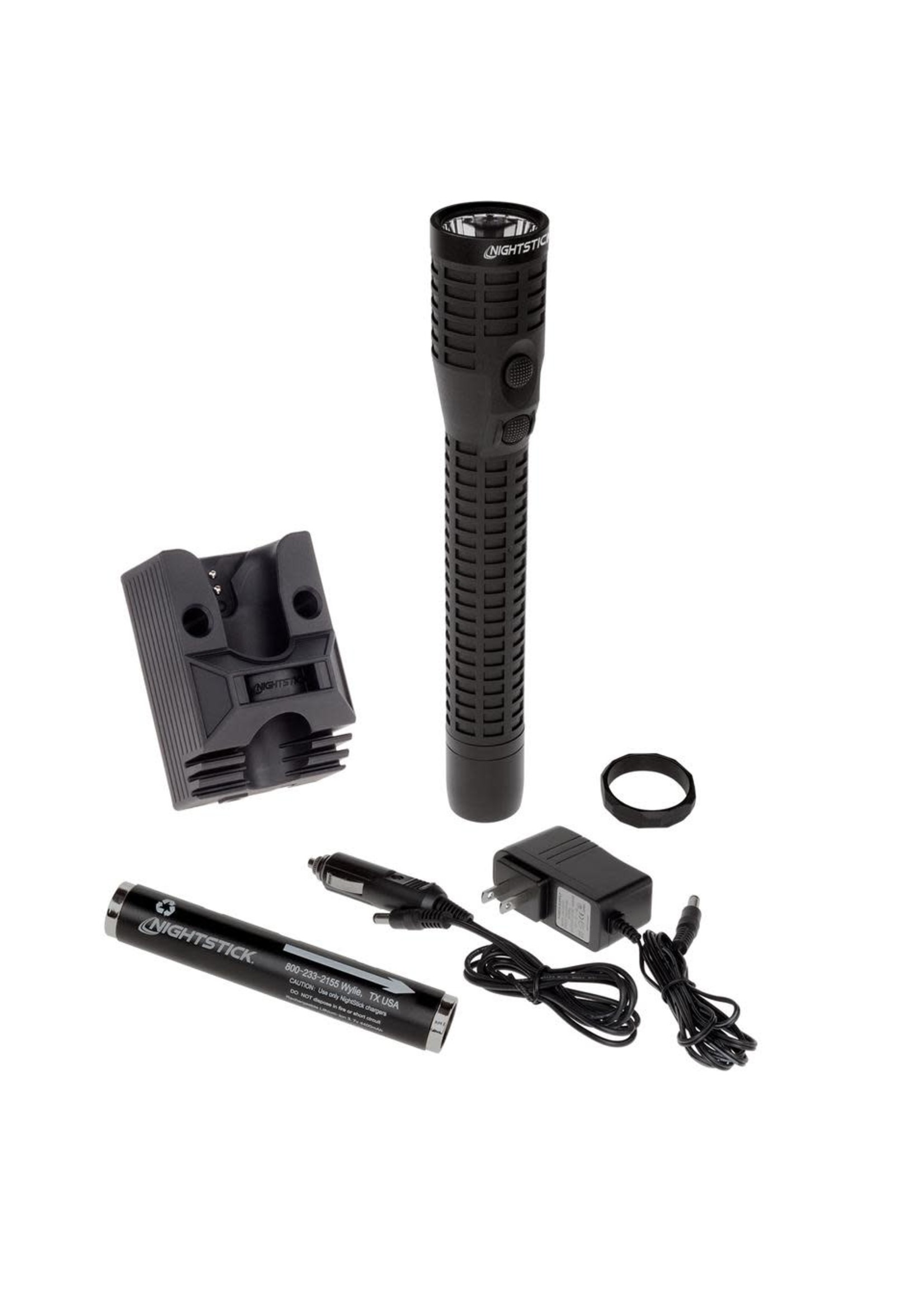 Nightstick Polymer Multi-Function Rechargeable Duty/Personal-Size LED Dual-Light - Black