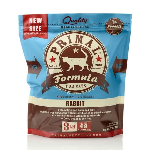 Primal Raw Frozen Nuggets Rabbit Formula Cat Food - The ...