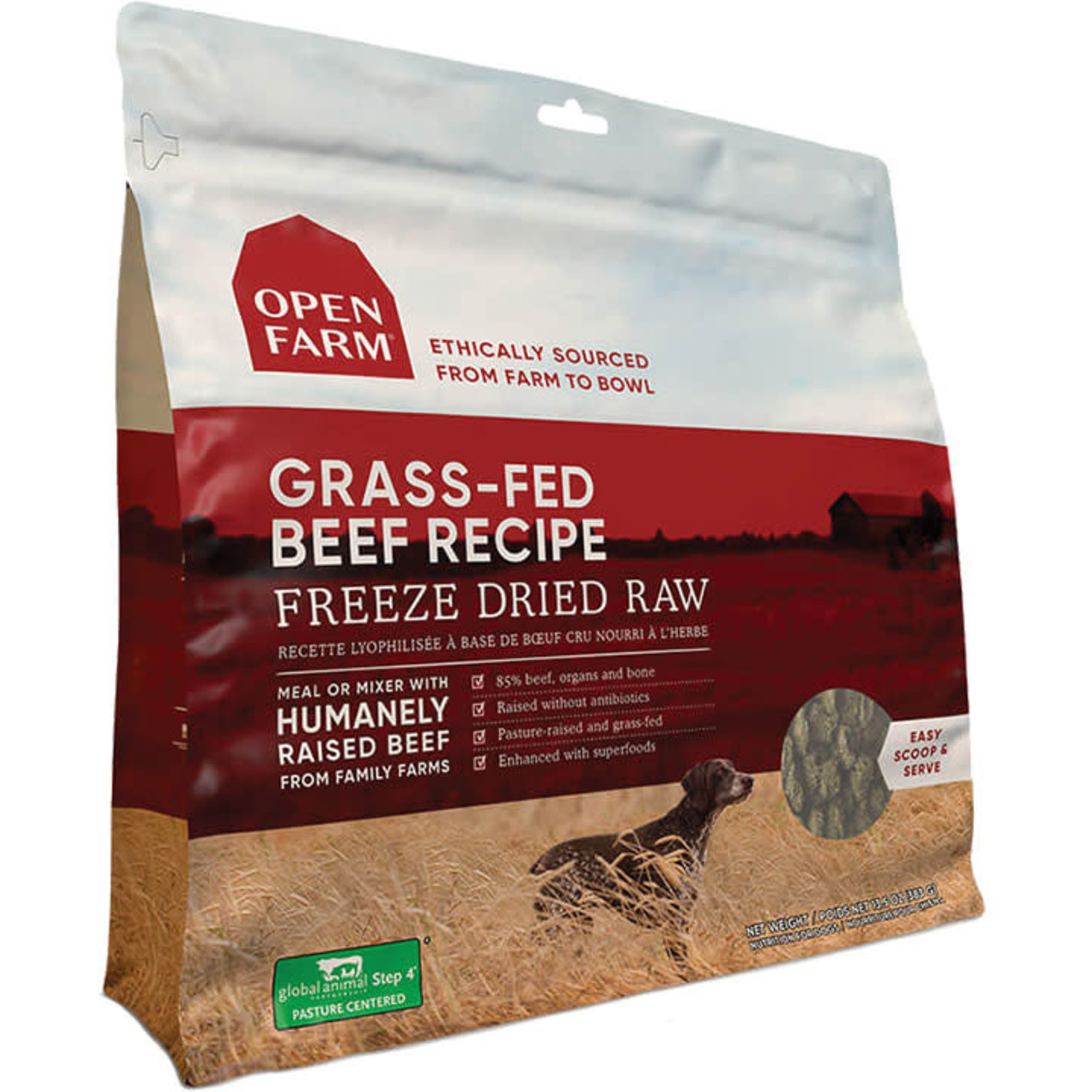 Open Farm Grass-Fed Beef Recipe Freeze Dried Raw Food For Dogs - The Animal Park Marketplace