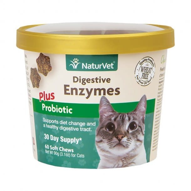 NaturVet Digestive Enzymes Plus Probiotics Soft Chews For ...