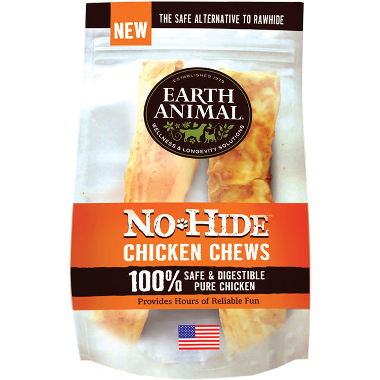 Earth Animal No-Hide All Natural Chews Chicken Recipe Dog Chews 2 Pack