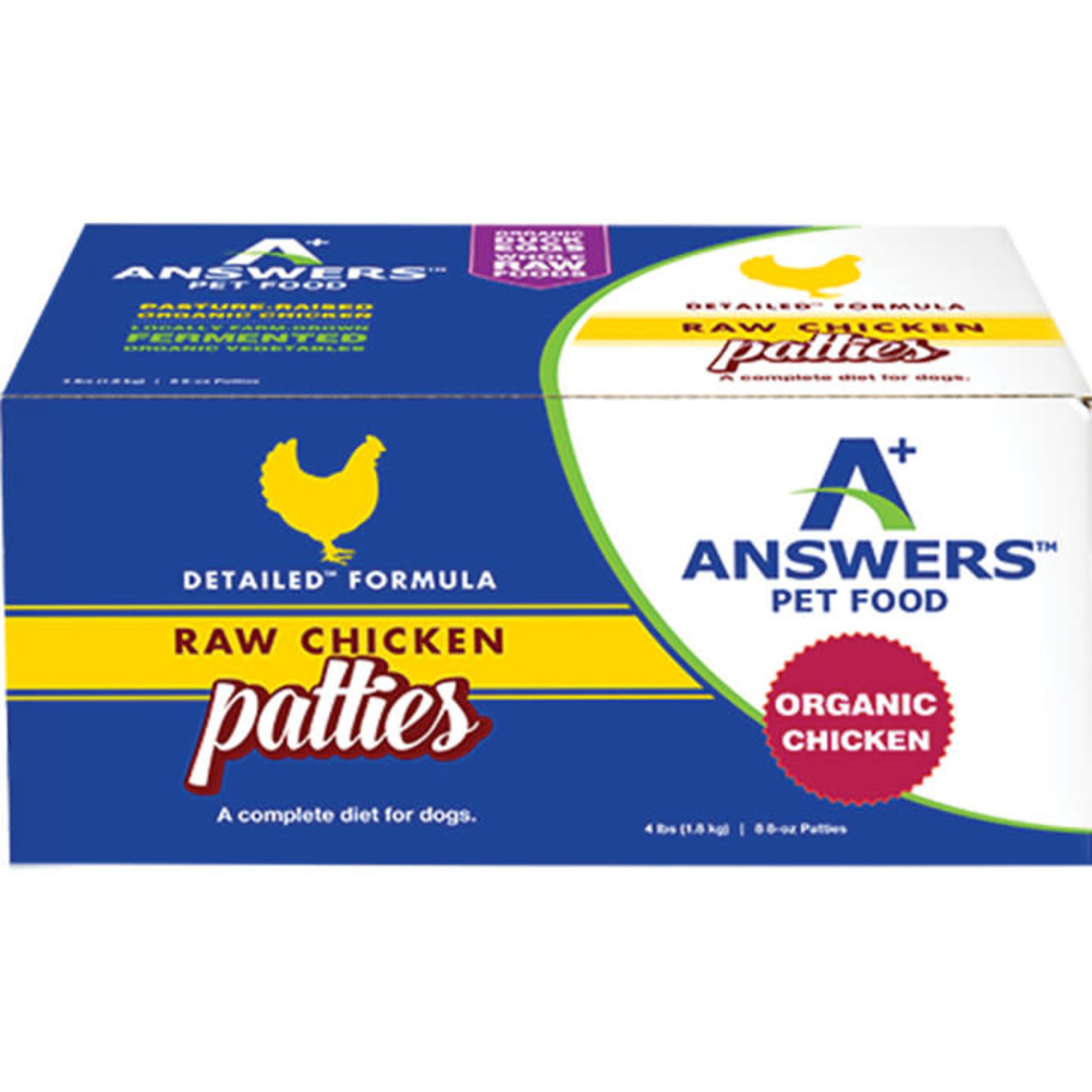 Answers Detailed Formula Raw Chicken Frozen Patties Dog Food The Animal Park Marketplace