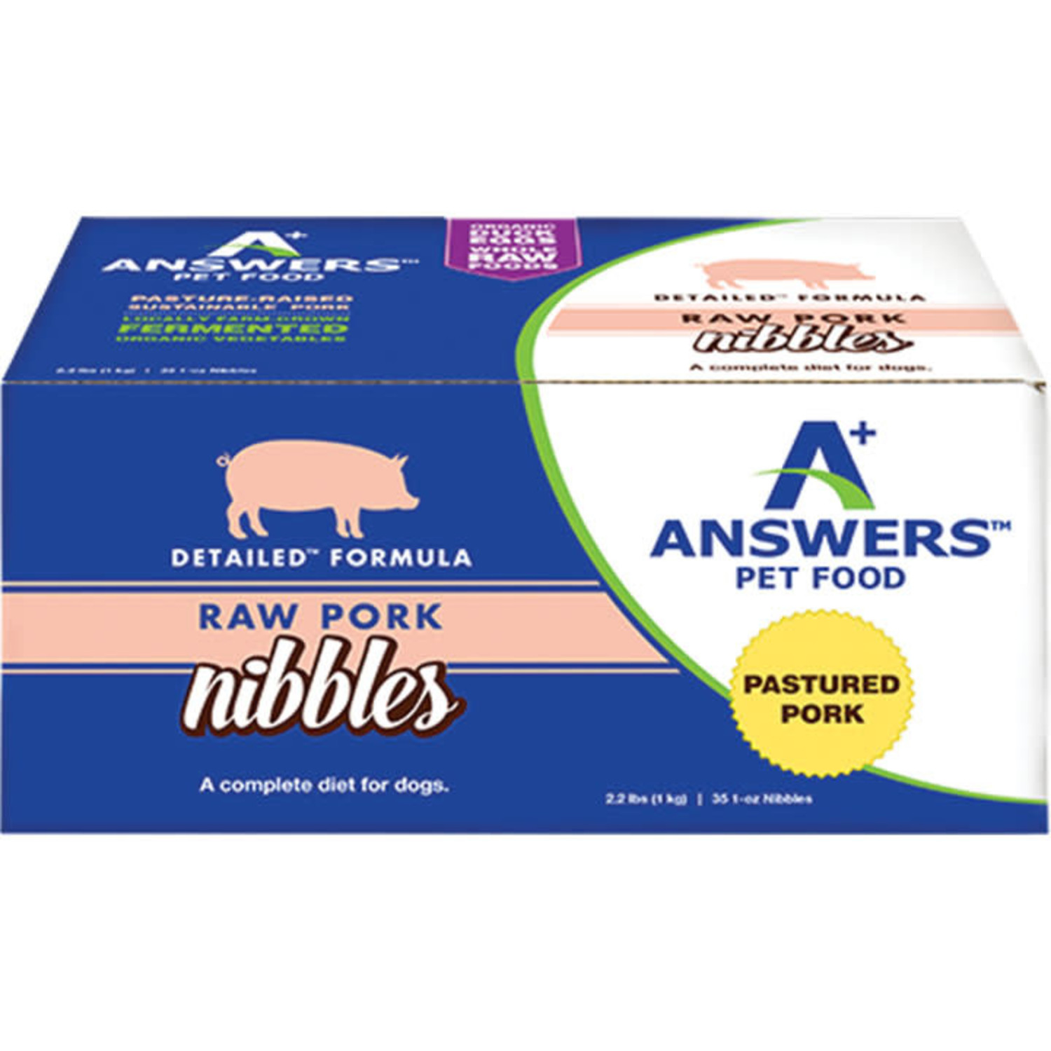 Answers Detailed Formula Raw Pork Nibbles Frozen Dog Food