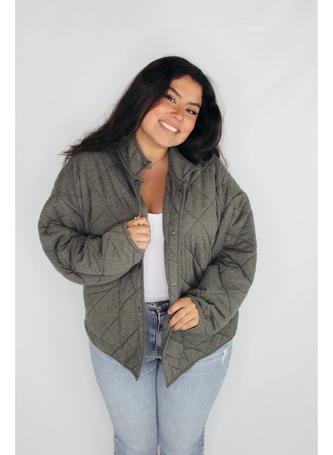quilted jacket green