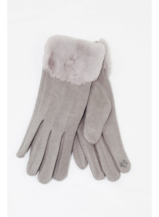 Faux Fur Cuffed Gloves