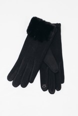 Look by M Faux Fur Cuffed Gloves