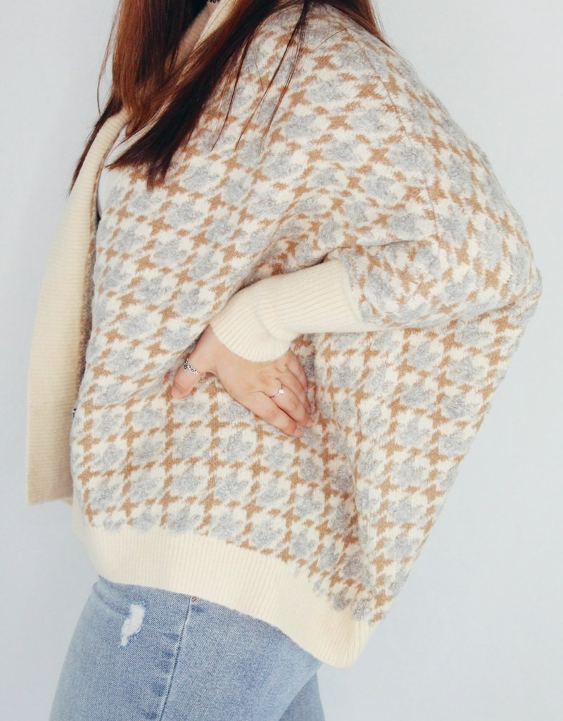 Look by M Houndstooth Cardigan
