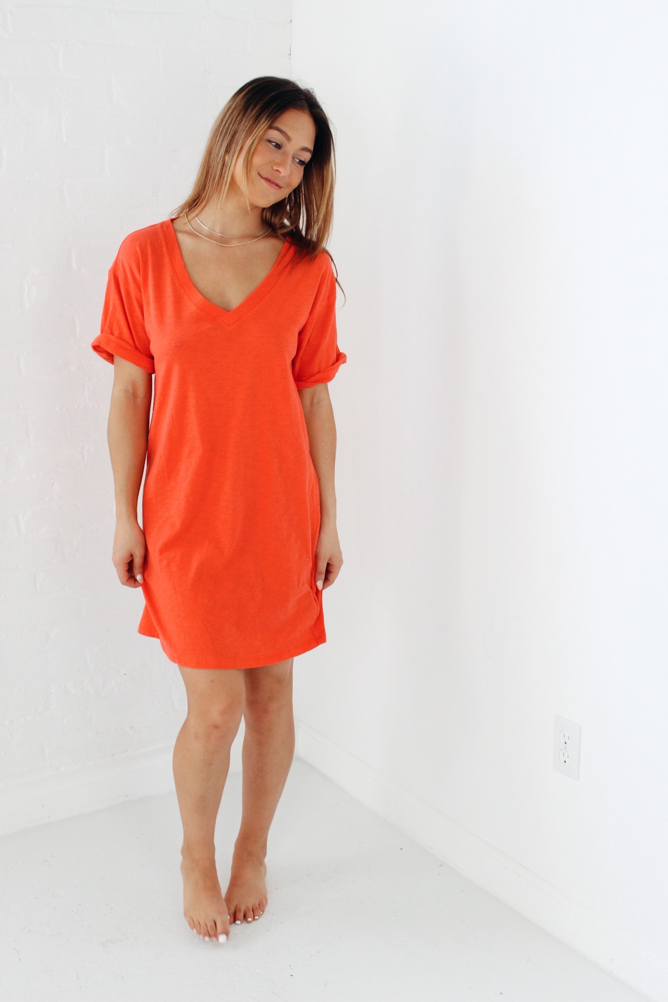 V-Neck T-Shirt Dress