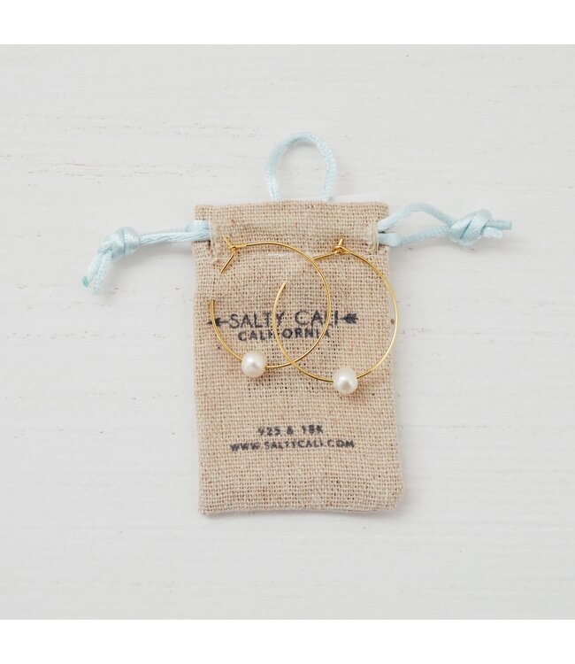 Fresh Water Pearl Hoops