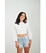 Back To Business Ruffled Crop Top