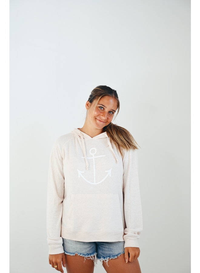 Thick Anchor Brushed Hacci Side Slit Hoodie