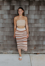 Between The Stripes Midi Skirt