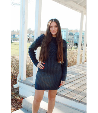 Mink Pink Jolene Cable Knit Dress