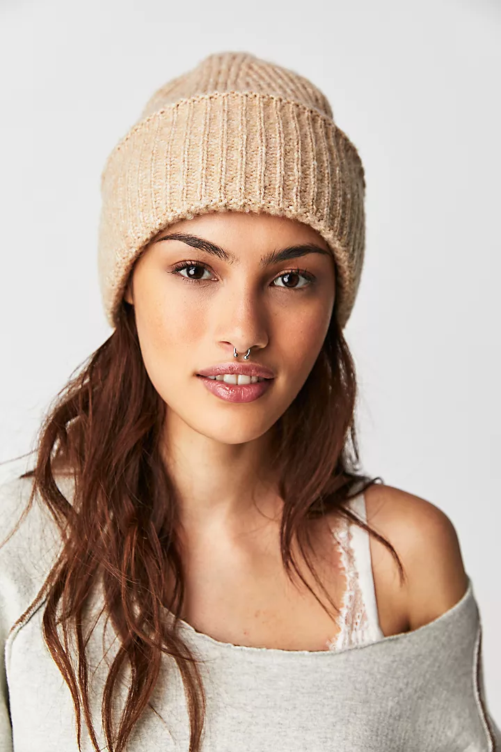 Marled Cashmere Beanie & Scarf SET