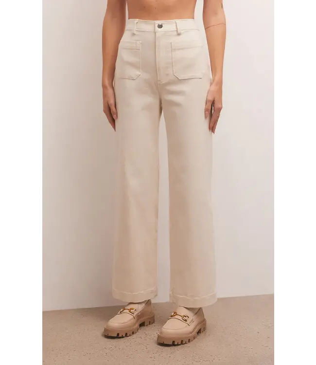 Mid Rise Easy Wide-Leg Twill Pants | Gap Factory