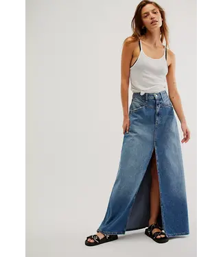 Free People Come As You Are Denim Maxi