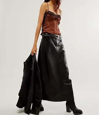 Free People City Slicker Vegan Maxi