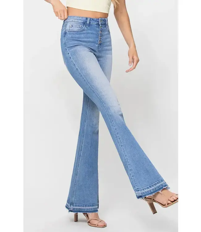 Clarabelle Button Up Flare Jeans