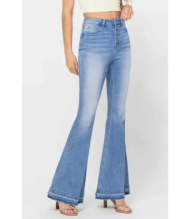 Clarabelle Button Up Flare Jeans