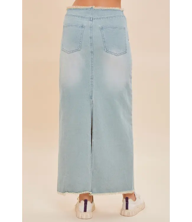 Lulu Back Slit Skirt