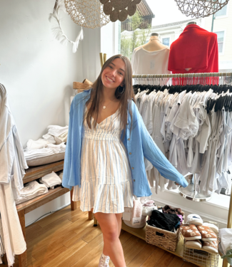 Ocean Drive Cocoa Beach Gauze Button Down Top