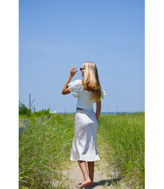 Blu Pepper Sweet & Satin Midi Skirt