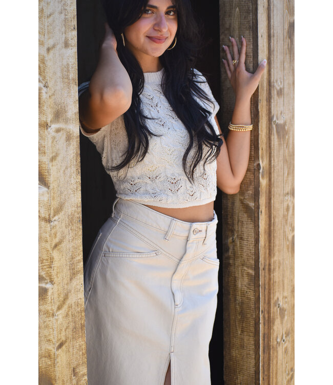 Come As You Are Denim Maxi Skirt