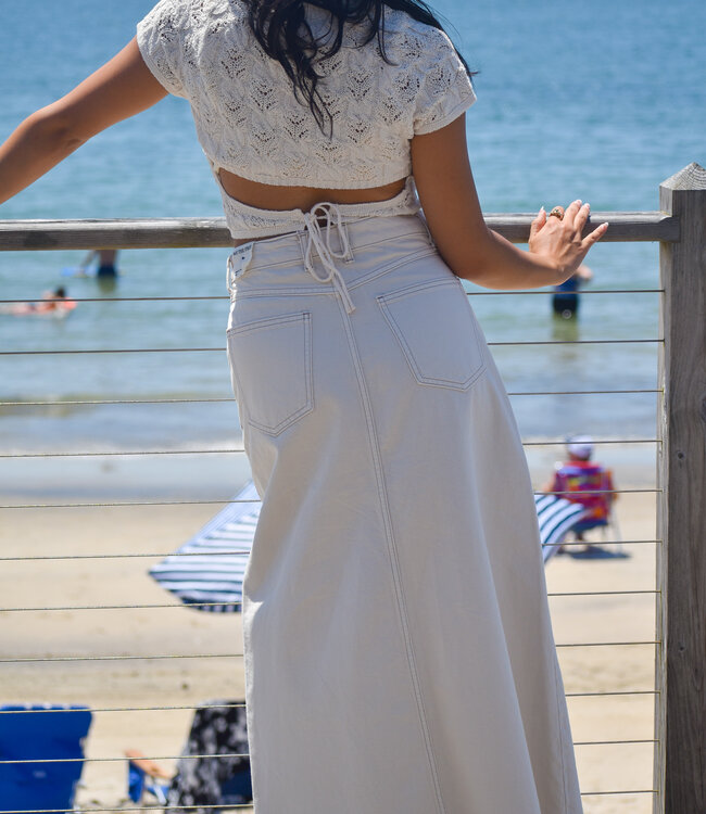 Come As You Are Denim Maxi Skirt